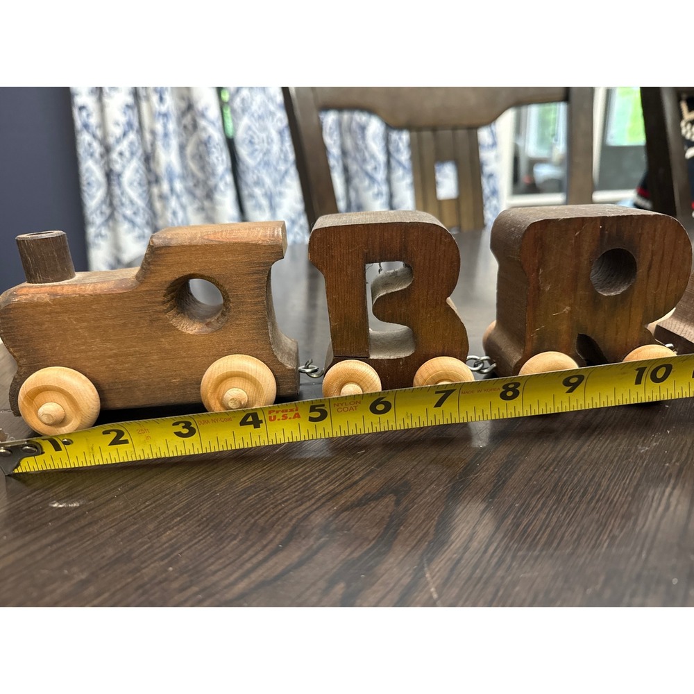 Vintage Handcrafted Wooden Name Train BRANDPersonalized Nursery Decor 26 Inch